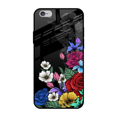 Rose Flower Bunch Art iPhone 6 Plus Glass Back Cover Online