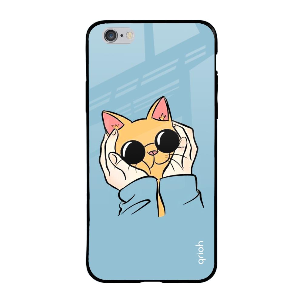 Adorable Cute Kitty iPhone 6 Plus Glass Back Cover Online