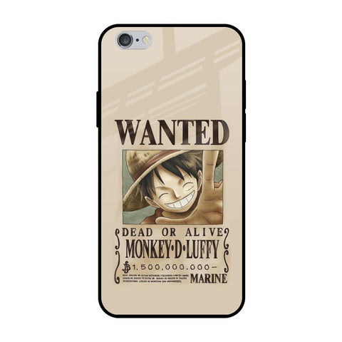 Luffy Wanted iPhone 6 Plus Glass Back Cover Online