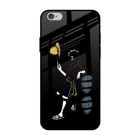Luffy Line Art iPhone 6 Plus Glass Back Cover Online