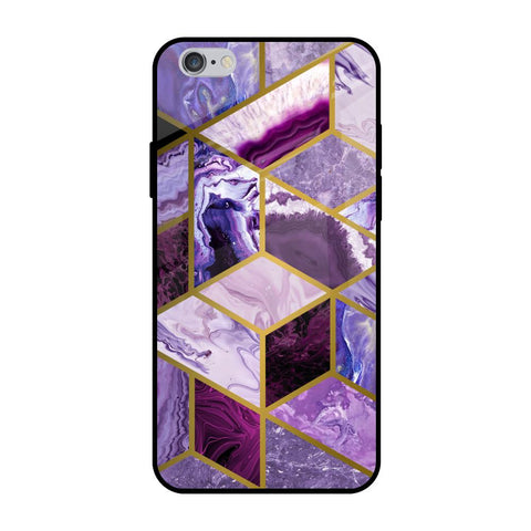 Purple Rhombus Marble iPhone 6 Plus Glass Back Cover Online
