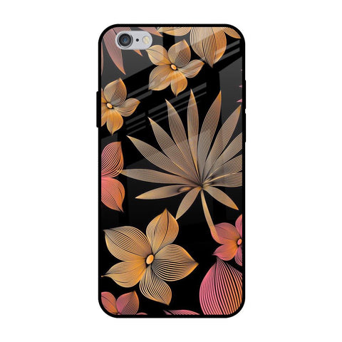 Lines Pattern Flowers iPhone 6 Plus Glass Back Cover Online