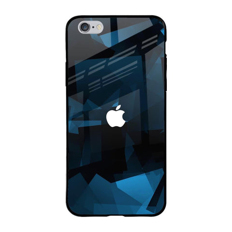 Polygonal Blue Box iPhone 6 Plus Glass Back Cover Online