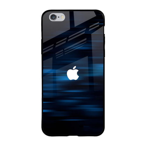 Blue Rough Abstract iPhone 6 Plus Glass Back Cover Online