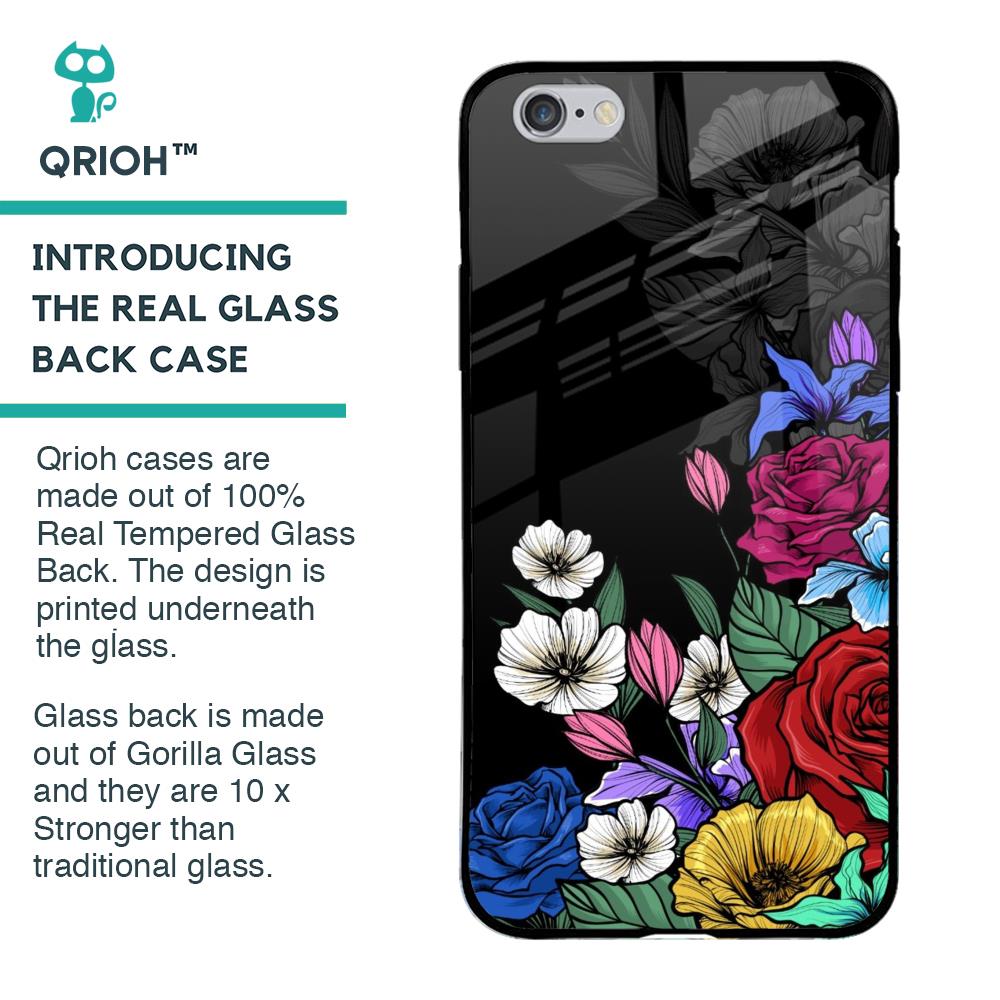 Rose Flower Bunch Art Glass Case for iPhone 6 Plus