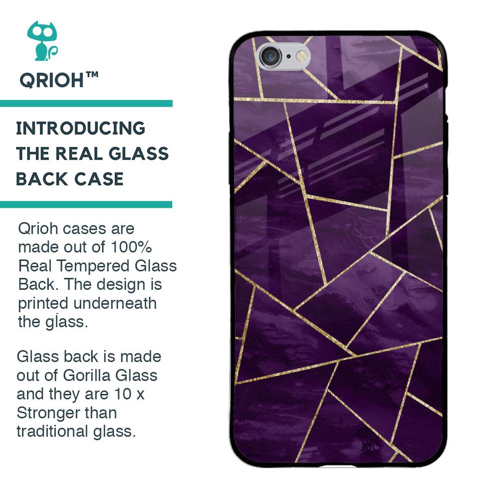 Geometric Purple Glass Case For iPhone 6 Plus