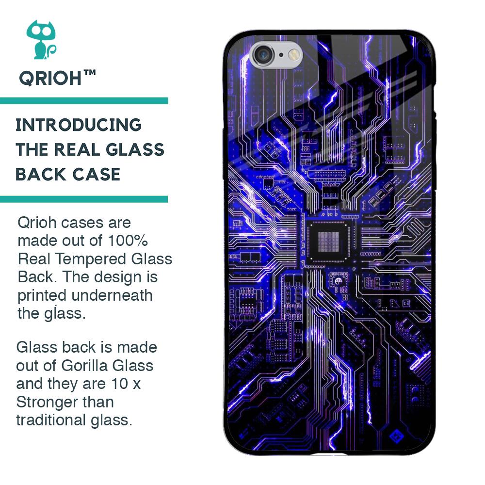 Techno Color Pattern Glass Case For iPhone 6 Plus