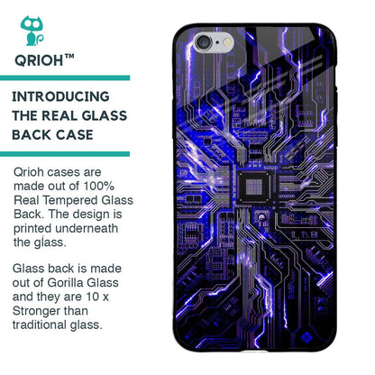 Techno Color Pattern Glass Case For iPhone 6 Plus