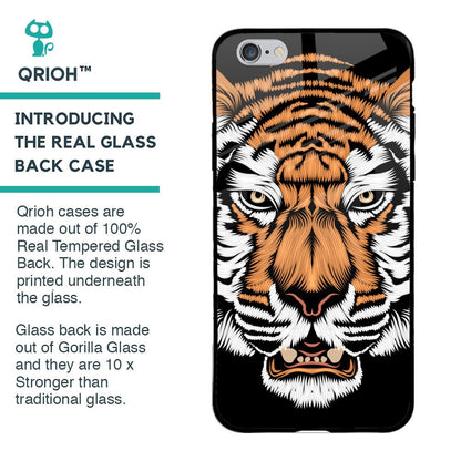 Angry Tiger Glass Case For iPhone 6 Plus