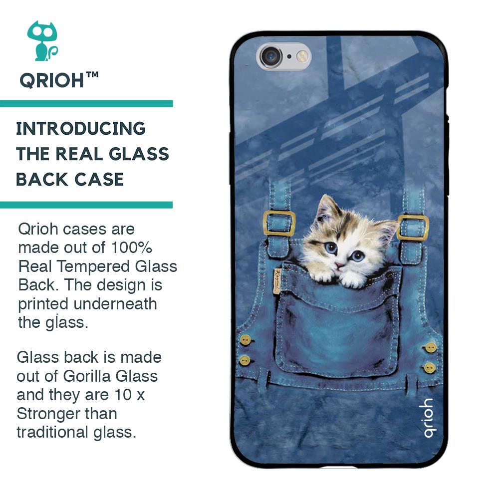 Kitty In Pocket Glass Case For iPhone 6 Plus