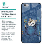 Kitty In Pocket Glass Case For iPhone 6 Plus