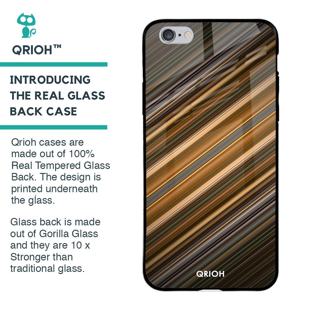 Diagonal Slash Pattern Glass Case for iPhone 6 Plus