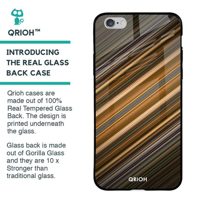 Diagonal Slash Pattern Glass Case for iPhone 6 Plus