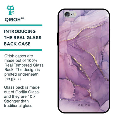 Purple Gold Marble Glass Case for iPhone 6 Plus