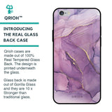 Purple Gold Marble Glass Case for iPhone 6 Plus