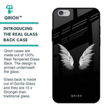 White Angel Wings Glass Case for iPhone 6 Plus