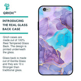 Alcohol ink Marble Glass Case for iPhone 6 Plus