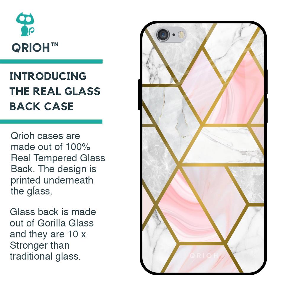 Geometrical Marble Glass Case for iPhone 6 Plus