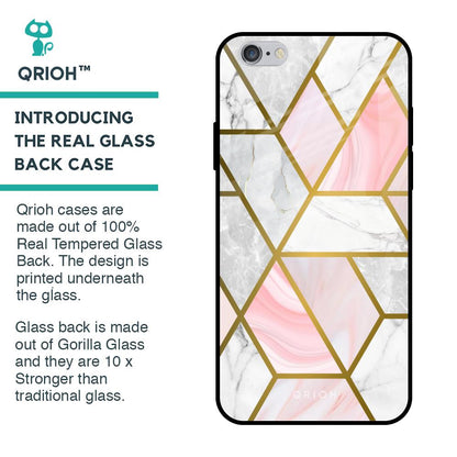 Geometrical Marble Glass Case for iPhone 6 Plus
