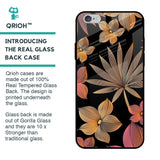 Lines Pattern Flowers Glass Case for iPhone 6 Plus
