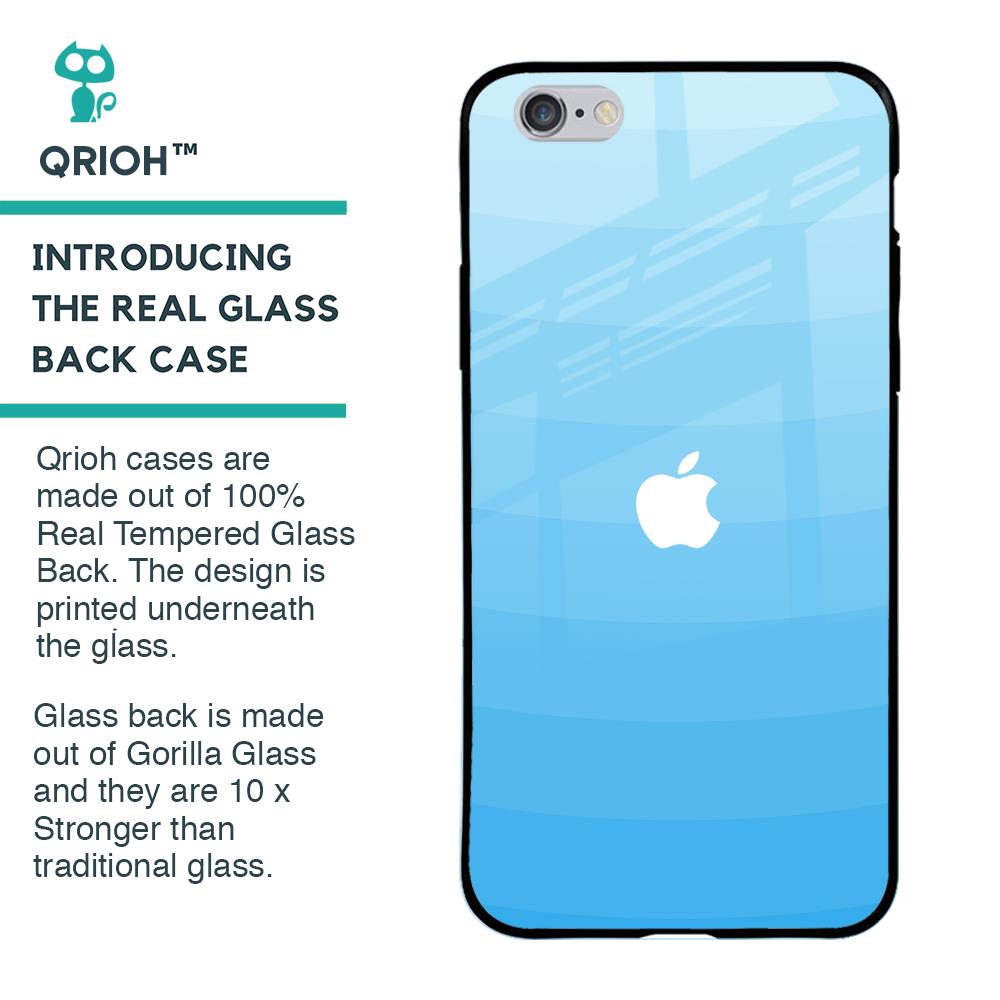Wavy Blue Pattern Glass Case for iPhone 6 Plus