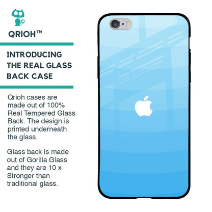 Wavy Blue Pattern Glass Case for iPhone 6 Plus