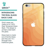 Orange Curve Pattern Glass Case for iPhone 6 Plus