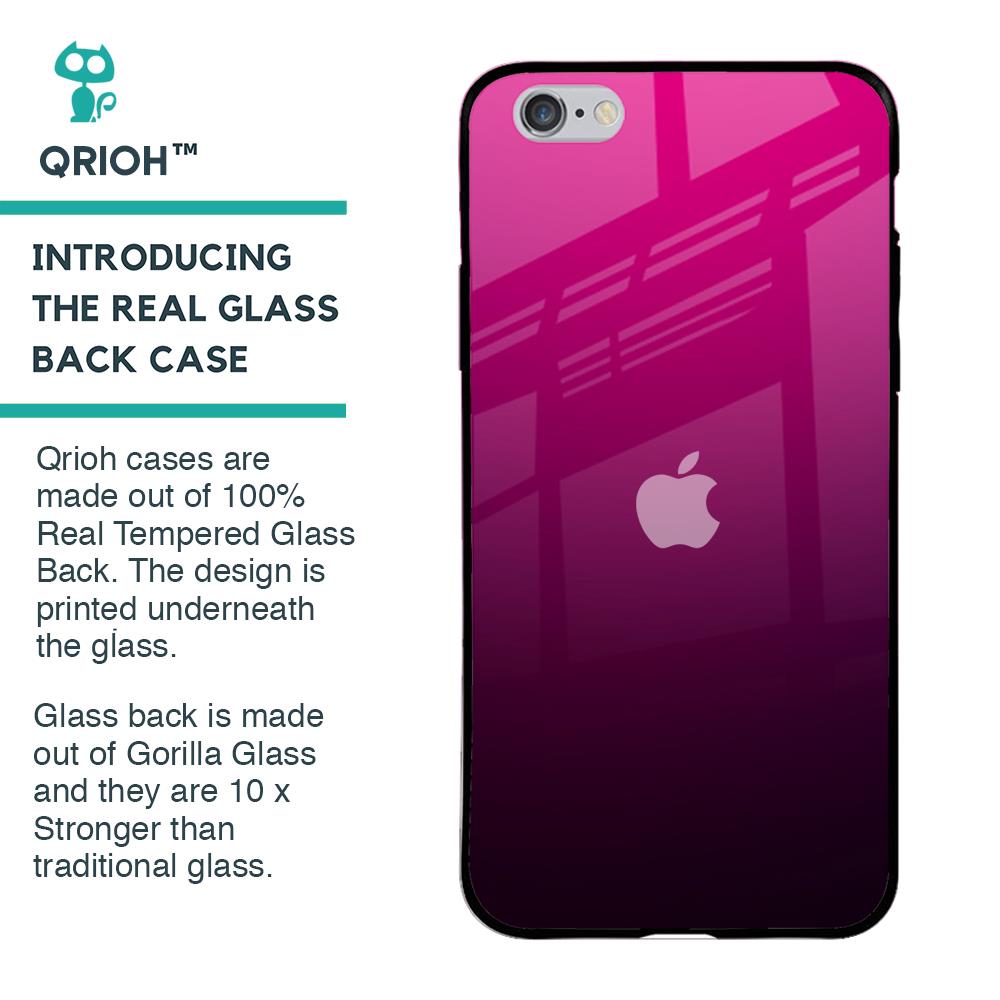 Purple Ombre Pattern Glass Case for iPhone 6 Plus