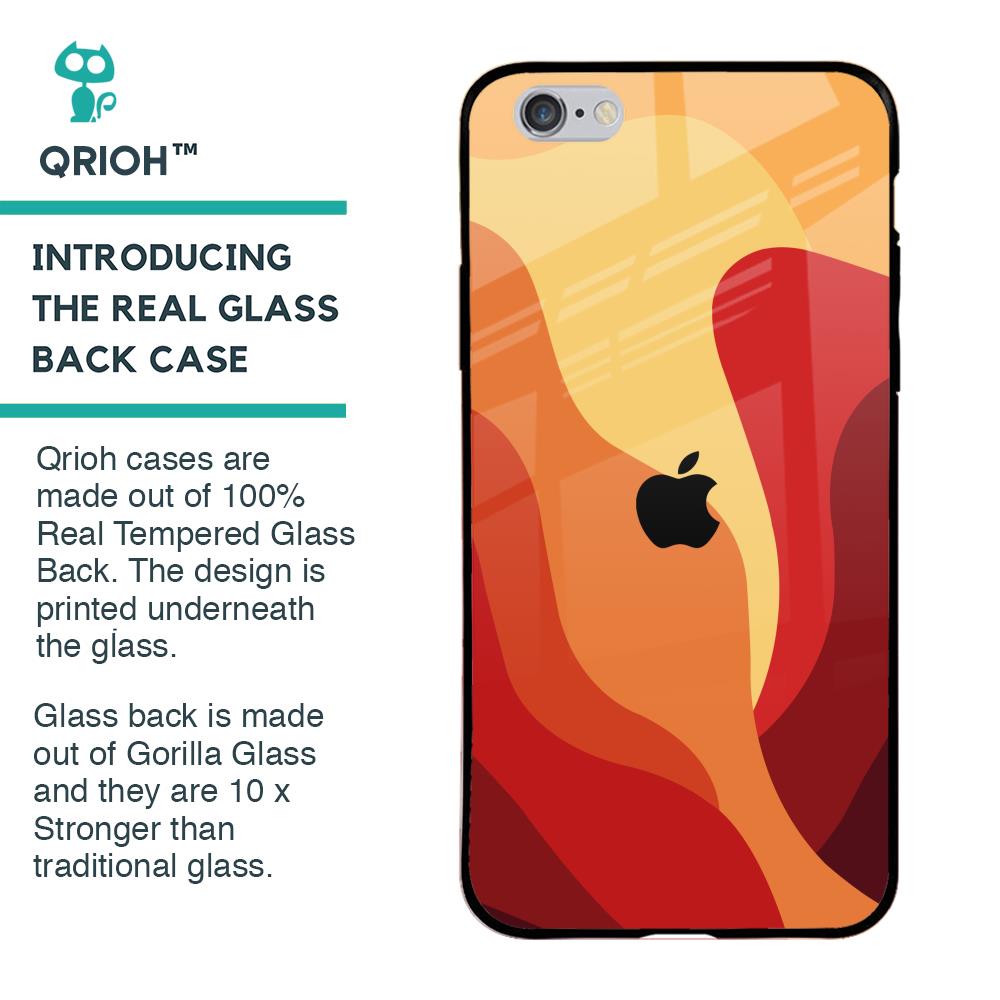 Magma Color Pattern Glass Case for iPhone 6 Plus