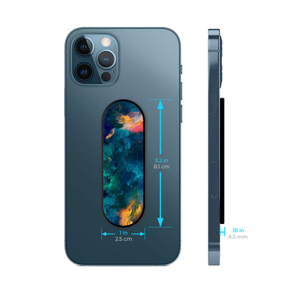 Cloudburst Glass case with Slider Phone Grip Combo