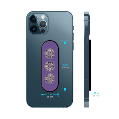 Mandala Glass case with Slider Phone Grip Combo