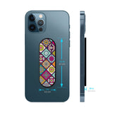 Colorful Mandala Glass case with Slider Phone Grip Combo