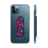 Decorative Mandala Glass case with Slider Phone Grip Combo