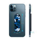 Army Blue Glass case with Slider Phone Grip Combo