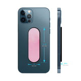 Pink Floral Glass case with Slider Phone Grip Combo