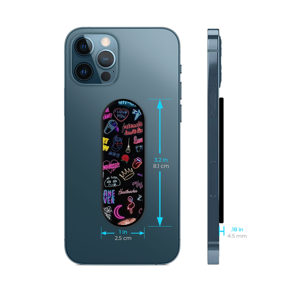 Accept The Mystery Glass case with Slider Phone Grip Combo
