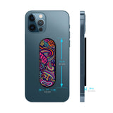 Abstract Flowers Glass case with Slider Phone Grip Combo