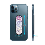 Elegant Flower Glass case with Slider Phone Grip Combo