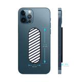 Bold Stripes Glass case with Slider Phone Grip Combo