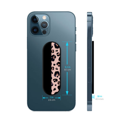 Half Leopard Half Black Glass case with Slider Phone Grip Combo