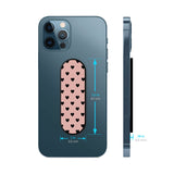 Heart Pattern Glass case with Slider Phone Grip Combo