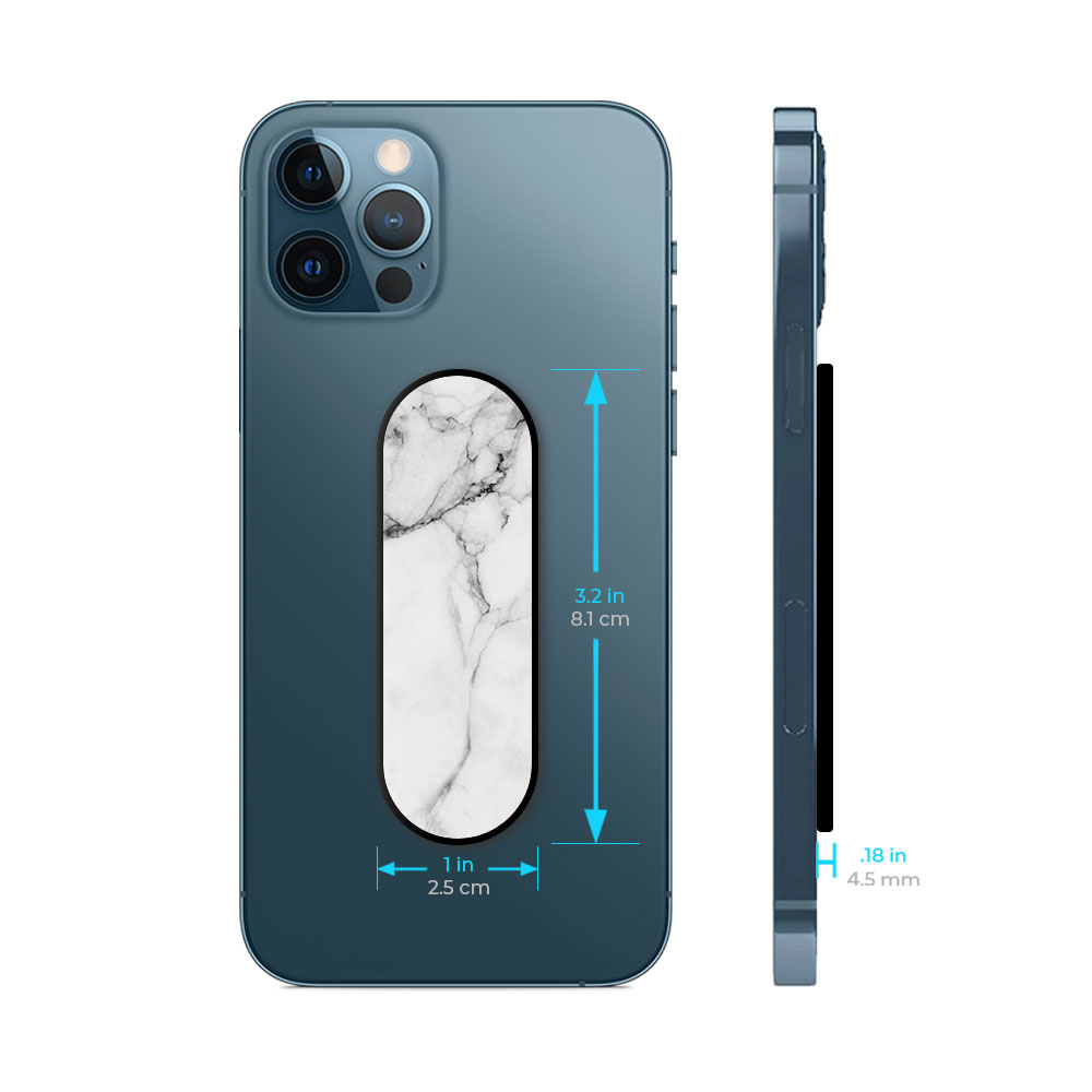 Marble Stripe Glass case with Slider Phone Grip Combo