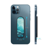 Sea Water Glass case with Slider Phone Grip Combo