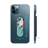 Graceful Floral Glass case with Slider Phone Grip Combo
