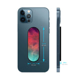 Colorful Aura Glass case with Slider Phone Grip Combo