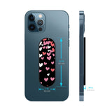 Free Fly Hearts Glass case with Slider Phone Grip Combo