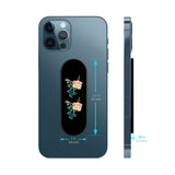 Floral Bunch Glass case with Slider Phone Grip Combo