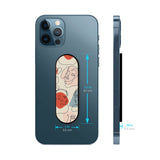 Abstract Faces Glass case with Slider Phone Grip Combo