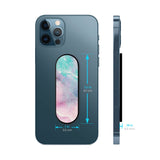 Pink Shale Marble Glass case with Slider Phone Grip Combo