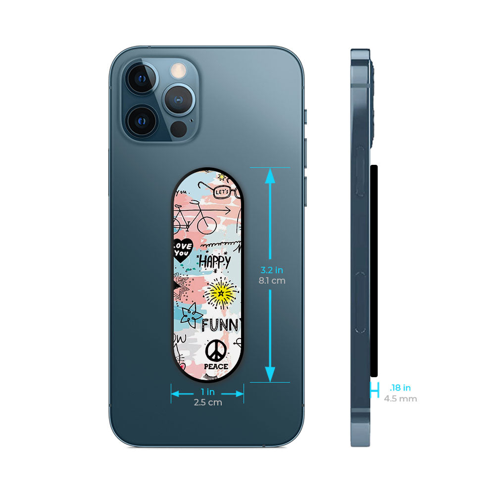 Just For You Glass case with Slider Phone Grip Combo